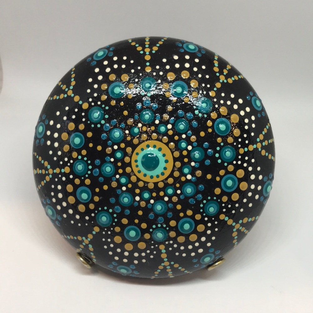 Hand Cast/Painted Art Stone/Paperweight